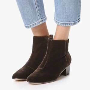BNIB JOIE Fenella Velvet Dark Brown Bootie